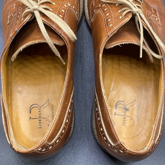 Jose Real | - VERO CUOIO | Italian Leather Mens Shoes | 43 US 10-10.5 - Picture 8 of 10